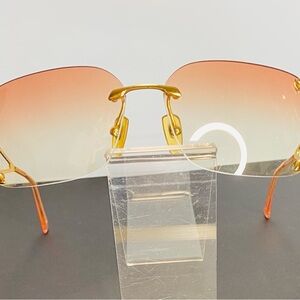 Versace Authentic Gradient Rose and Gold Jewl Studded Sunglasses Authentic